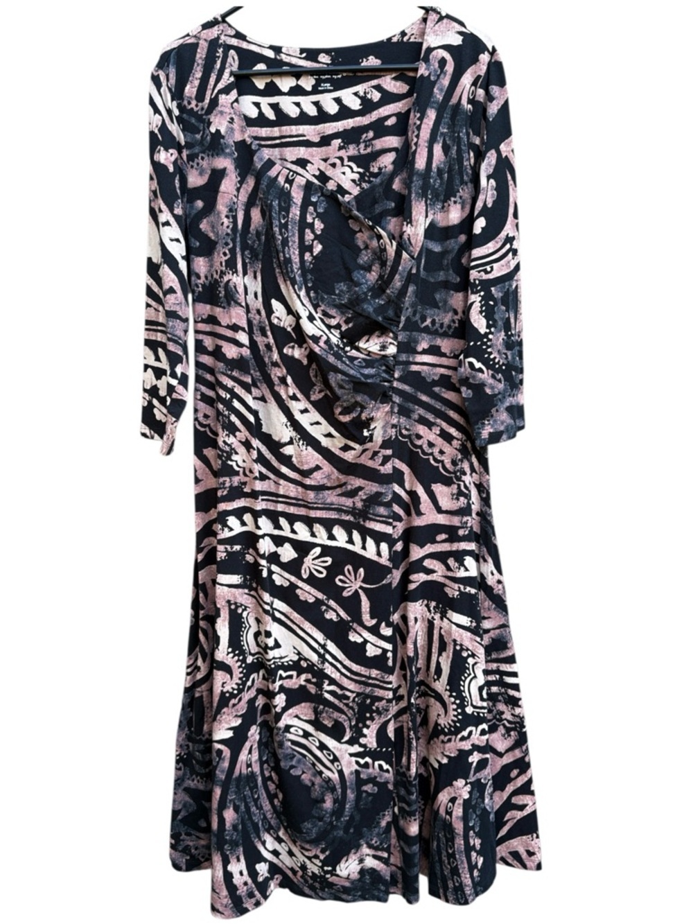 Like New Soft Surroundings Katavi Surplice Bodice Stretch Knit Dress